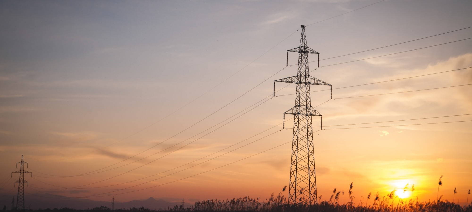 Electricity pylon sunset generating power ersg 