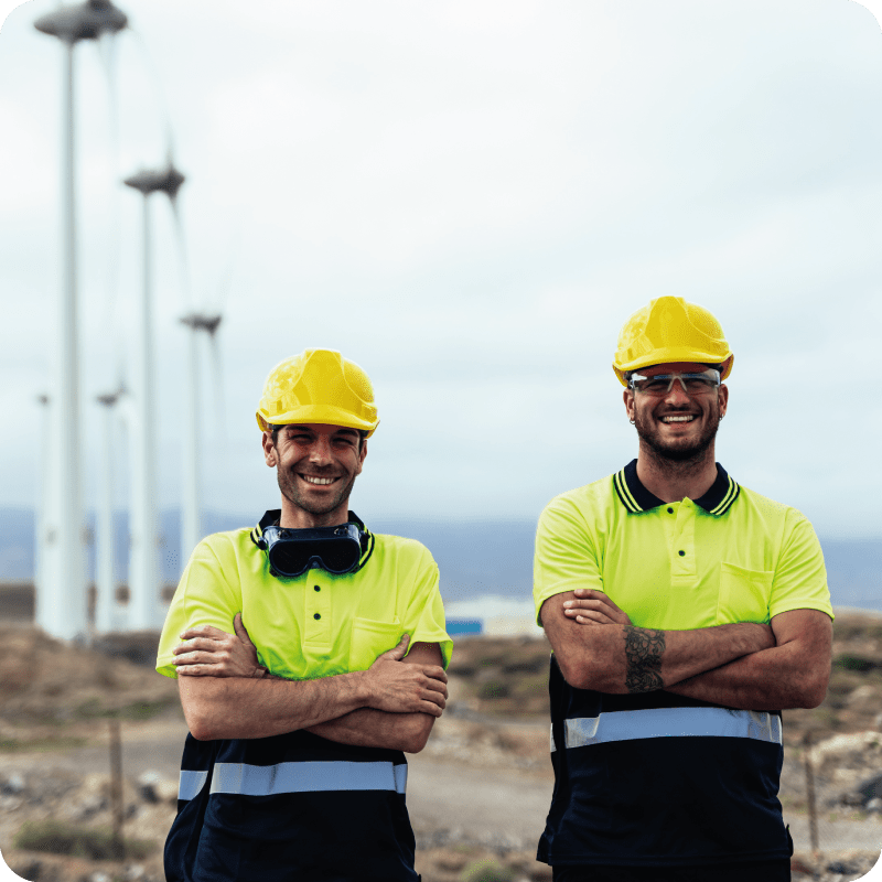 ersg Wind Farm workers on site 